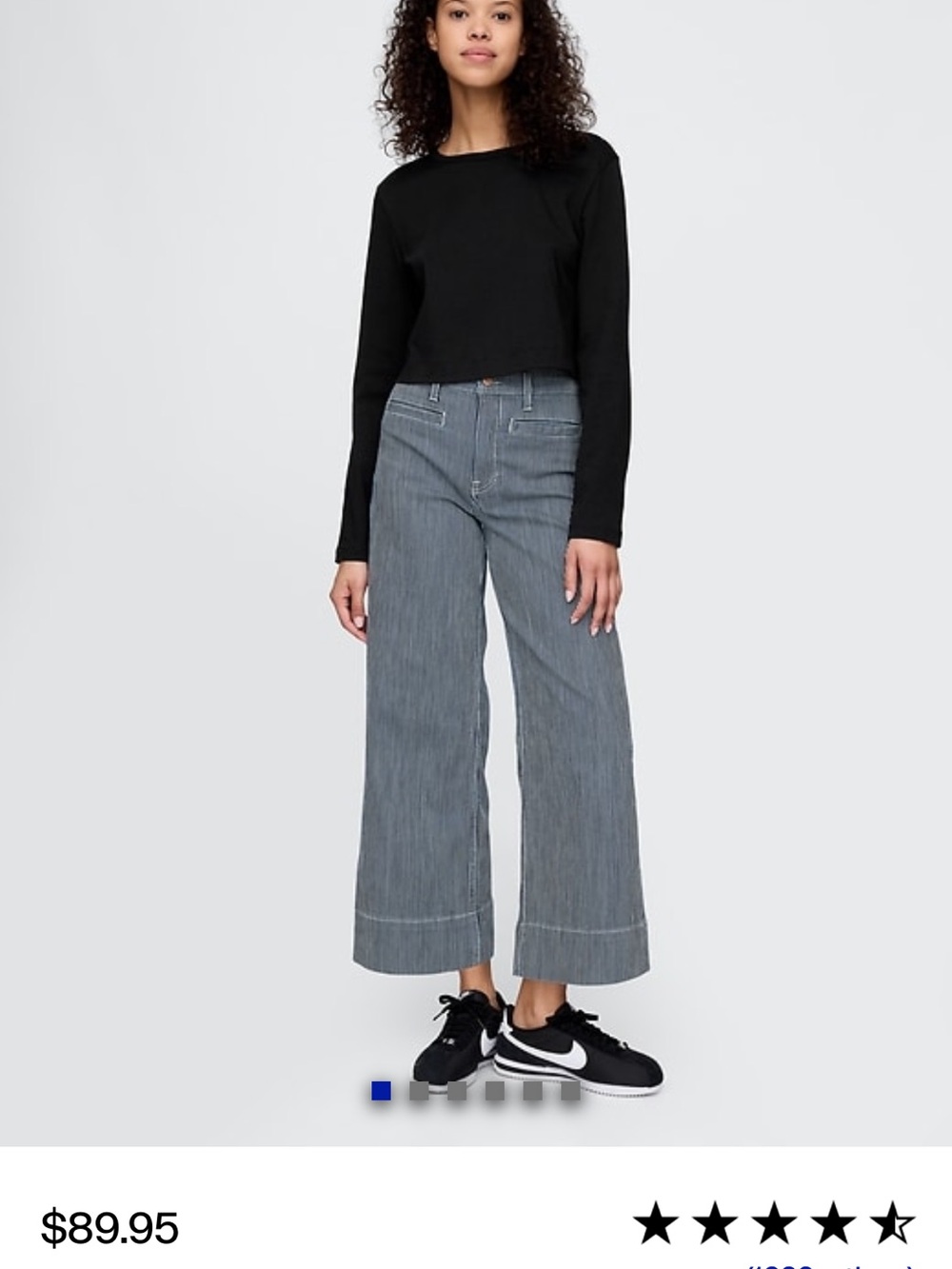NWT Gap high rise Stride Wide Leg Ankle Jeans - size 4